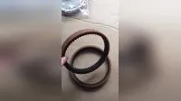 Red Rubber Coated Timing Belt Conveyor Belt Equipment 240L for Packing Machine, Feeders, Sorters and Vffs Packing Machines Coated Timing Belts